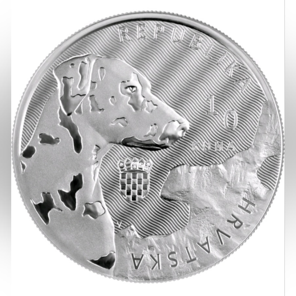 2021 dalmatian dog silver coin .999